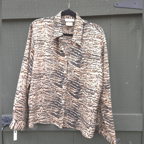Vintage Animal Print Blouse - Picture 1 of 9
